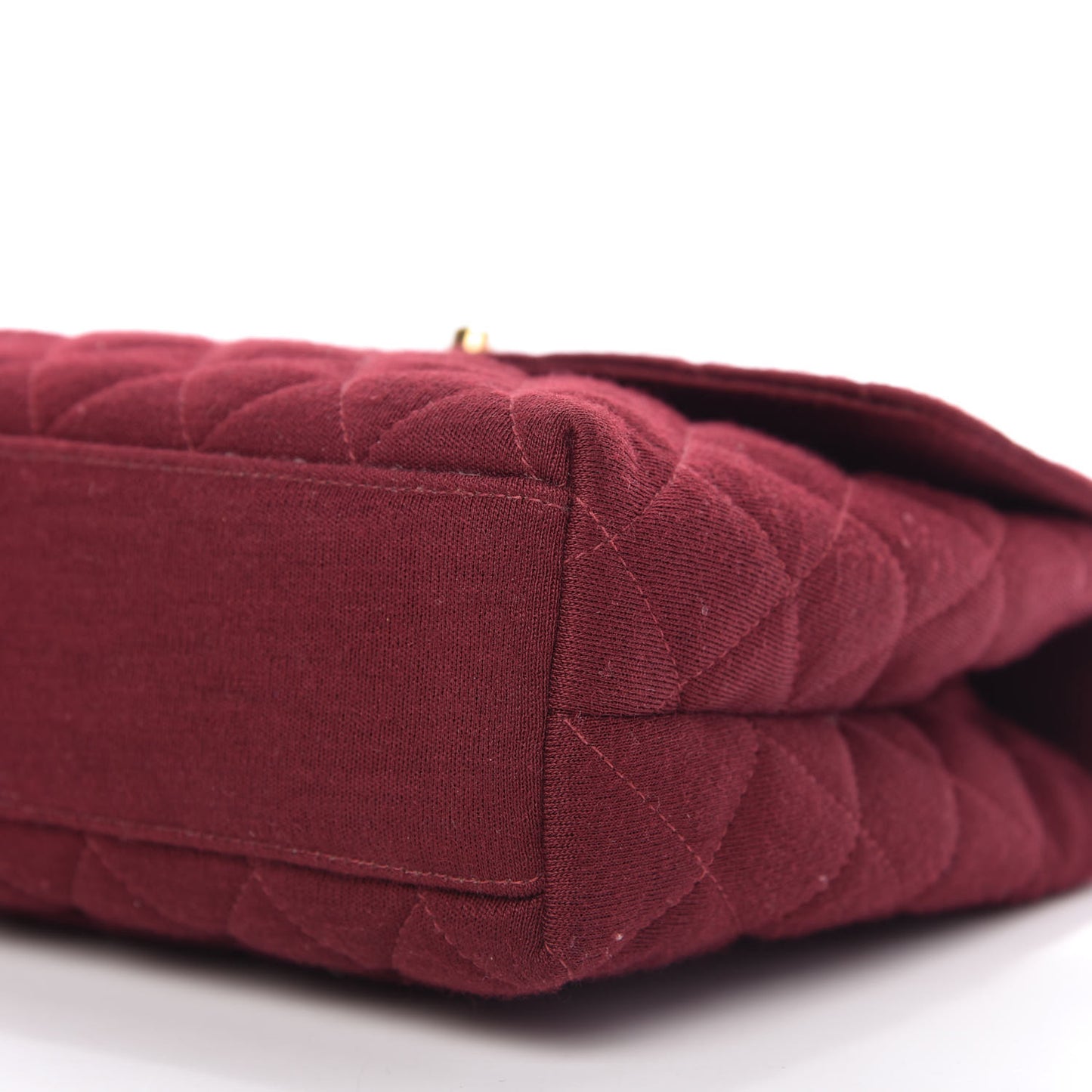 Jersey Quilted Medium Kelly Flap Burgundy