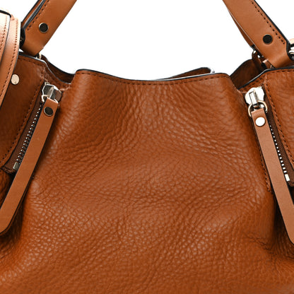 Burberry Grainy Calfskin House Check Small Maidstone Saddle Brown 9 of 13