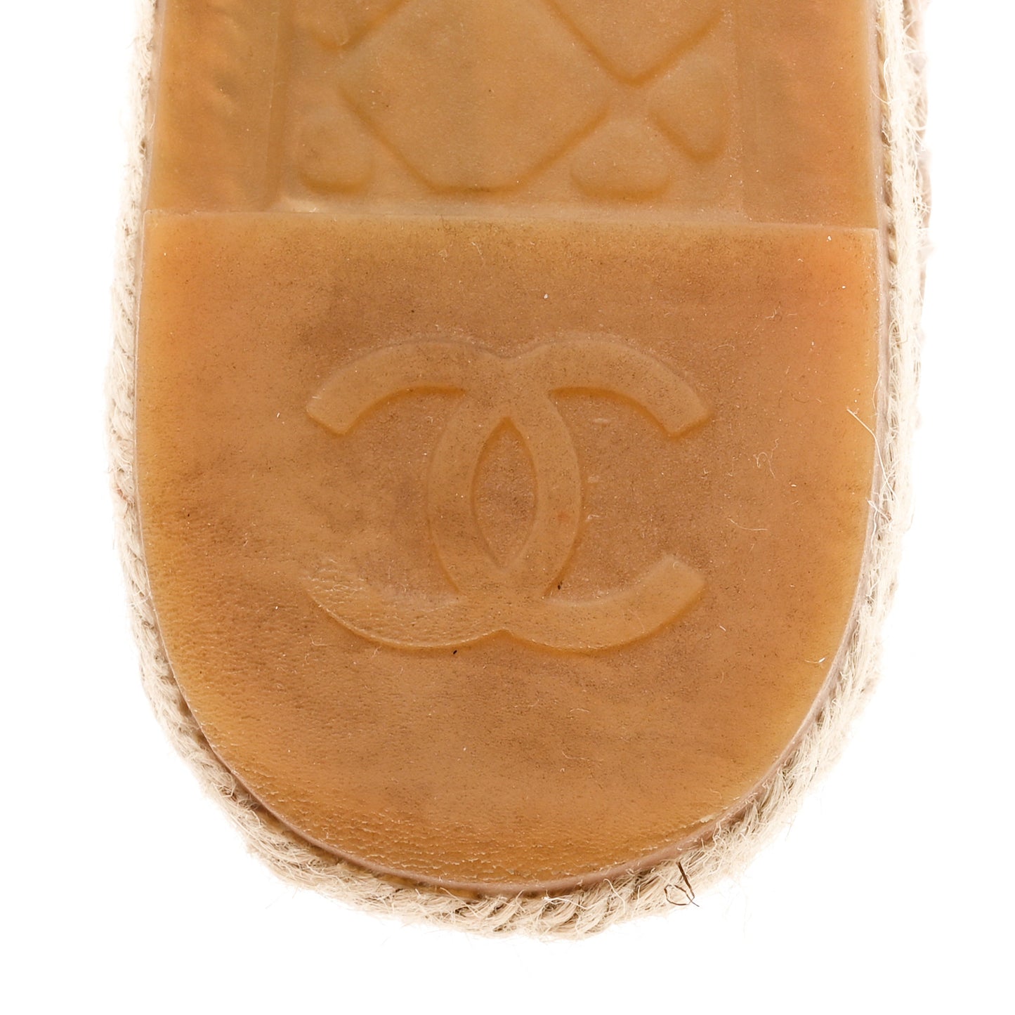 Lambskin CC Espadrilles 35 Beige Black