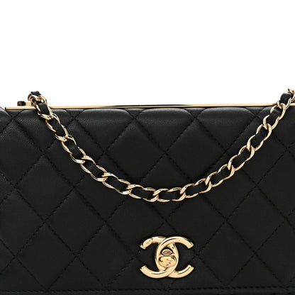 Chanel Lambskin Quilted Trendy CC Wallet On Chain WOC Black 10 of 15