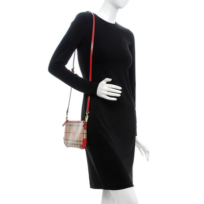 Burberry Haymarket Check Small Peyton Crossbody Clutch Bag 2 of 7