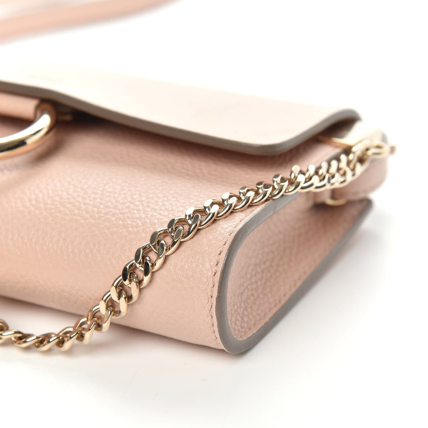 Calfskin Mini Faye Shoulder Bag Cement Pink