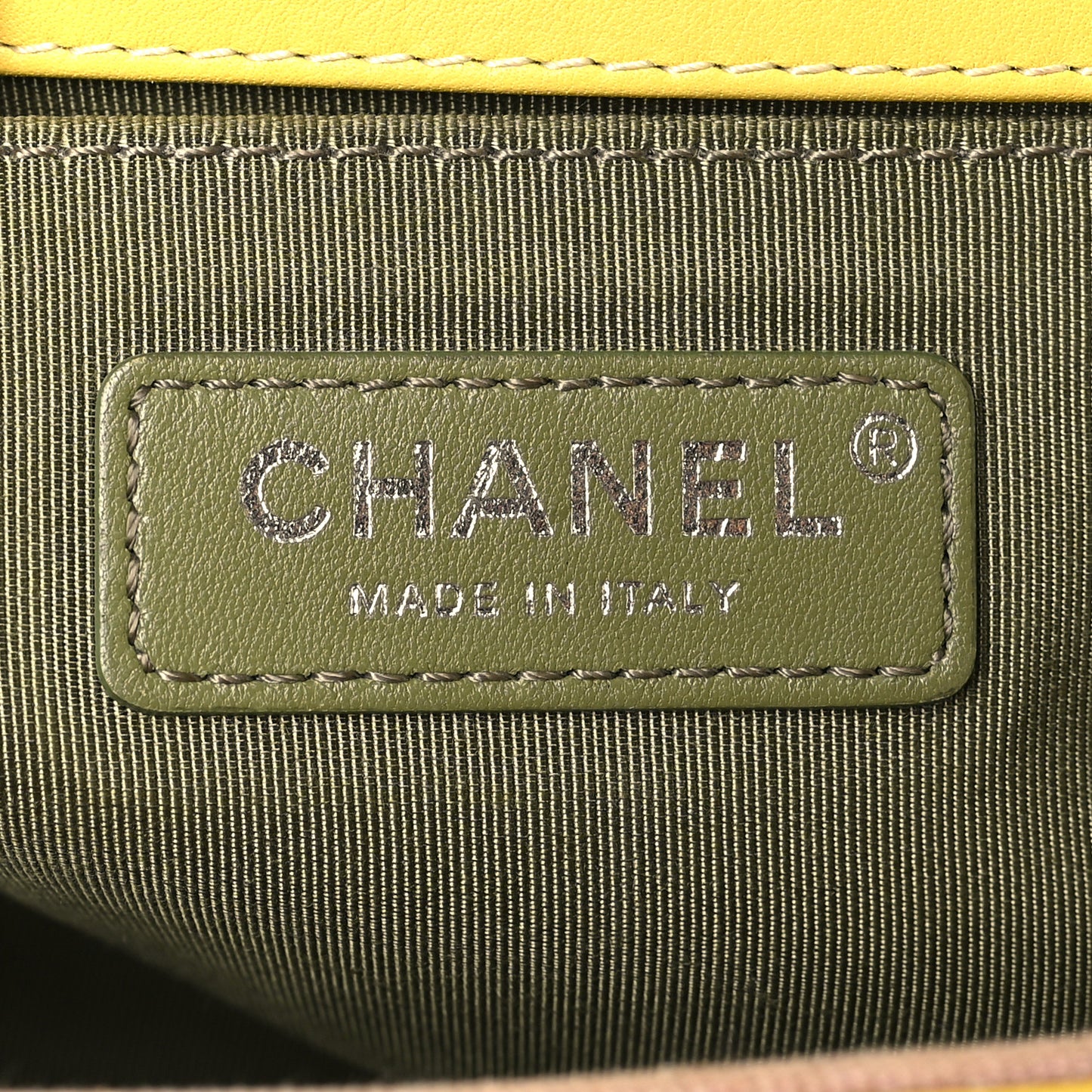 Calfskin Quilted Medium Boy Flap Yellow