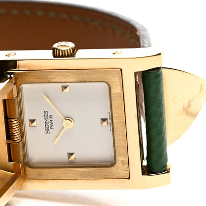 Hermes Stainless Steel Courchevel 23mm Medor Quartz Watch Vert Clair 3 of 6