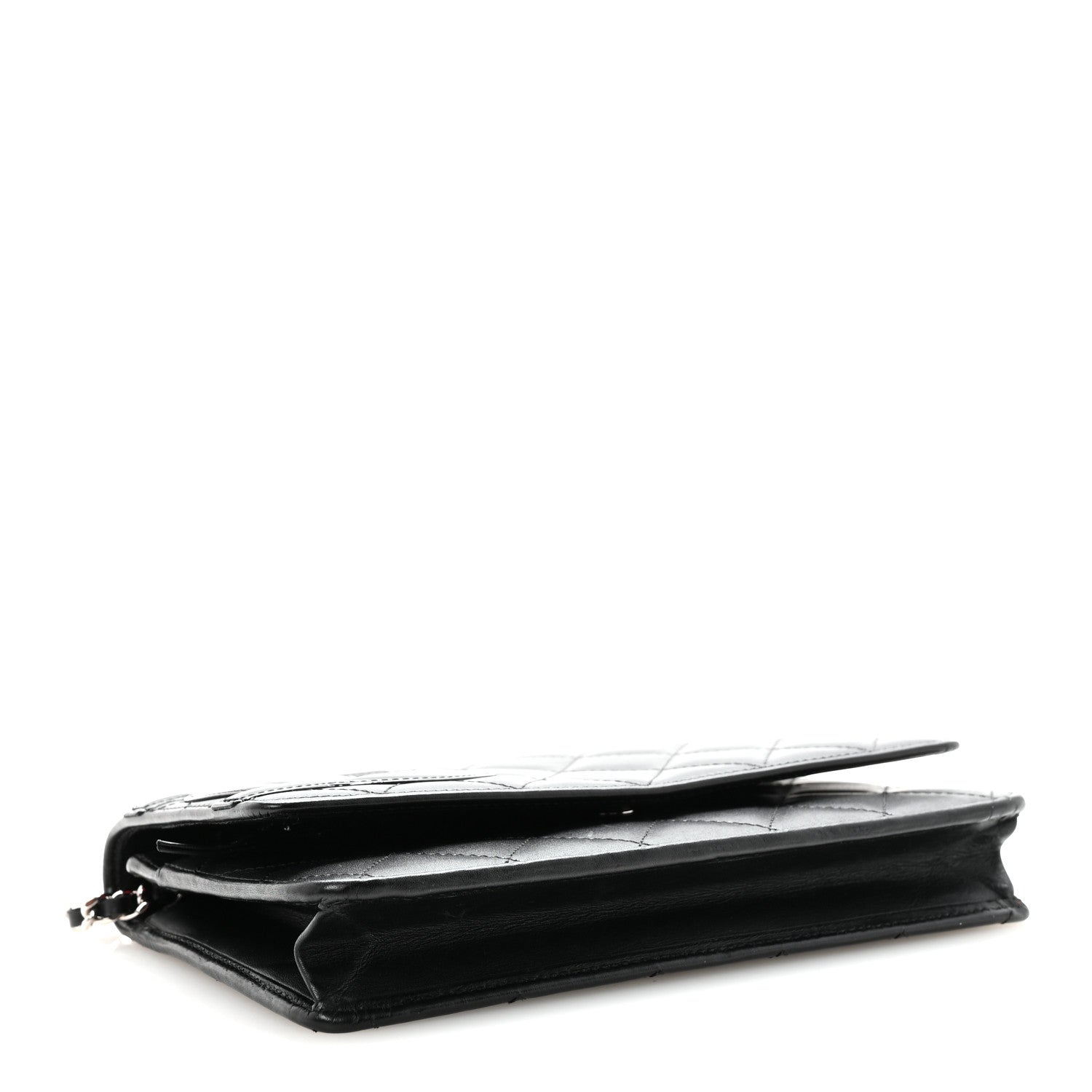 Chanel Calfskin Quilted Cambon Wallet on Chain WOC Black 4 of 12
