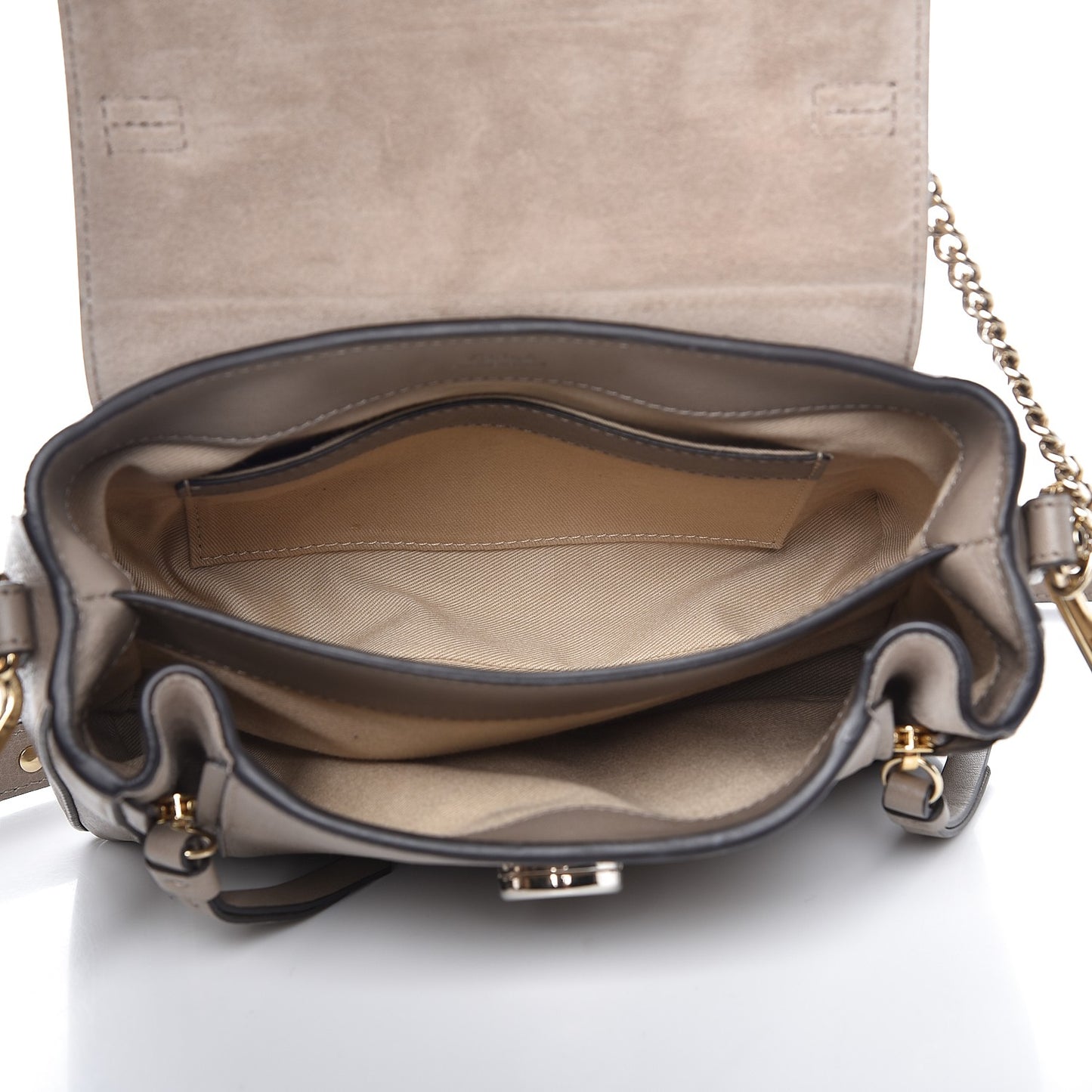 Calfskin Mini Faye Day Shoulder Bag Motty Grey
