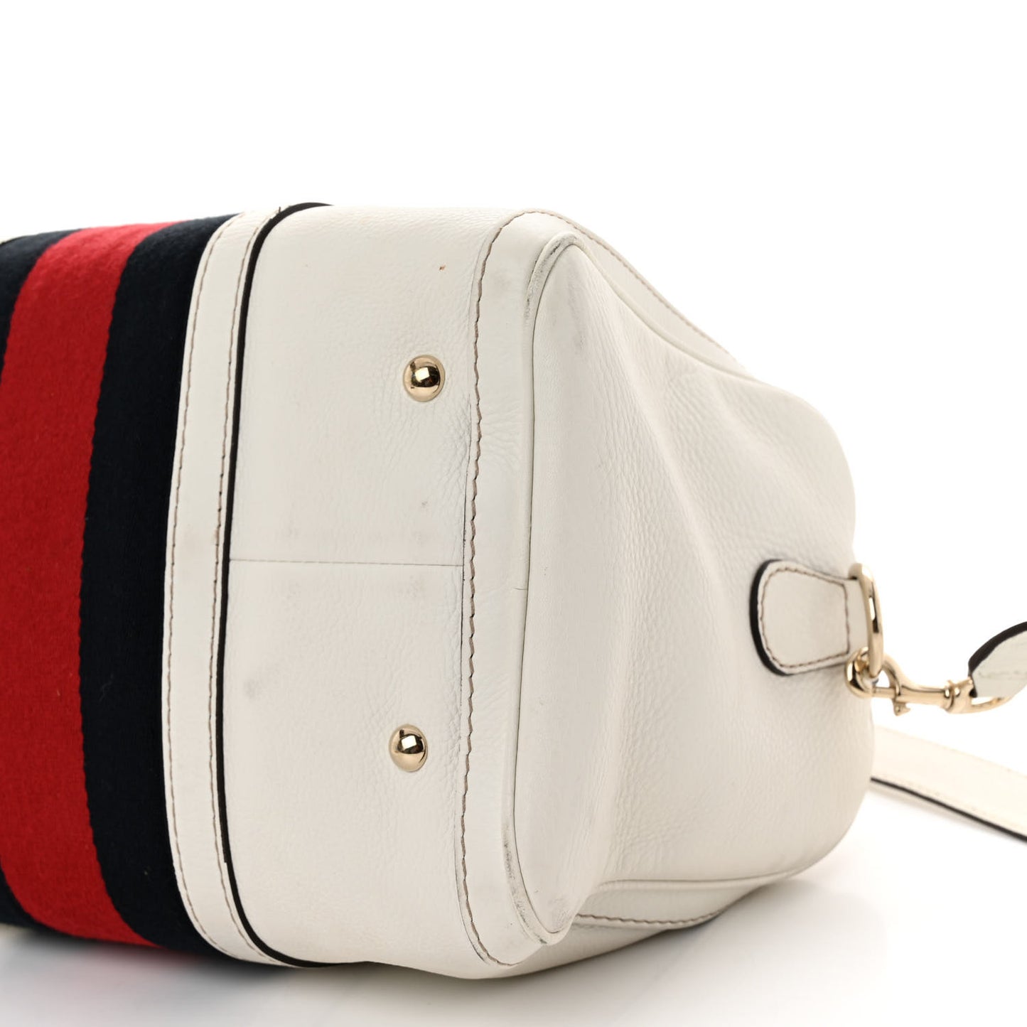 Calfskin Vintage Web Medium Boston White