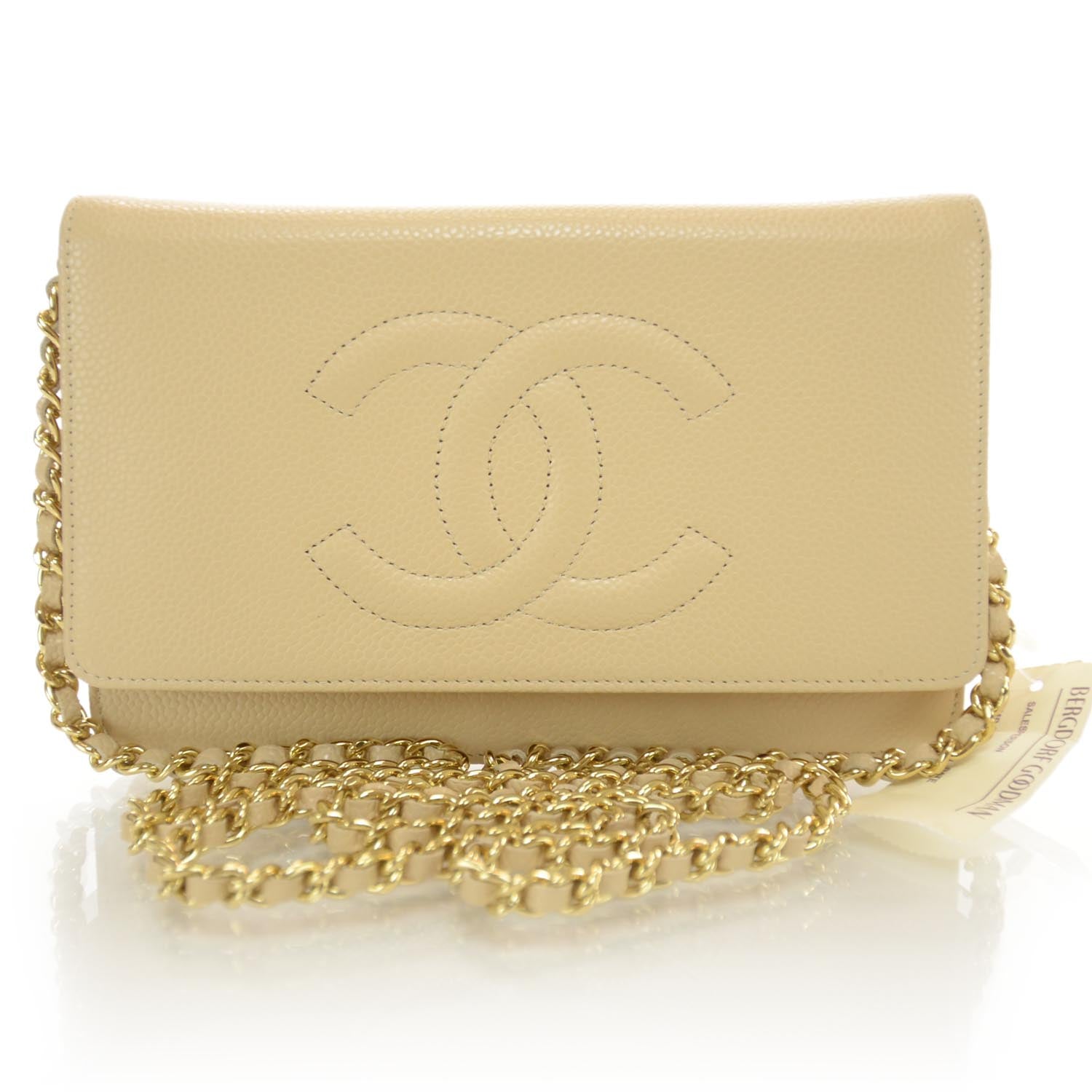 Chanel Caviar Wallet on Chain WOC Beige Clair 1 of 9