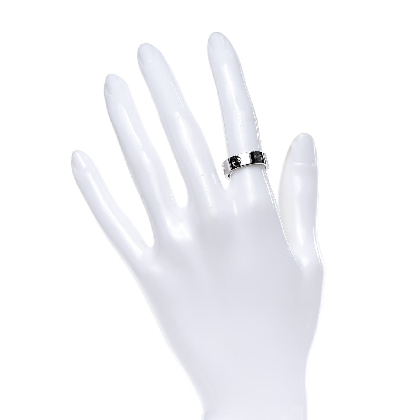18K White Gold 5.5mm LOVE Ring 50 5.25