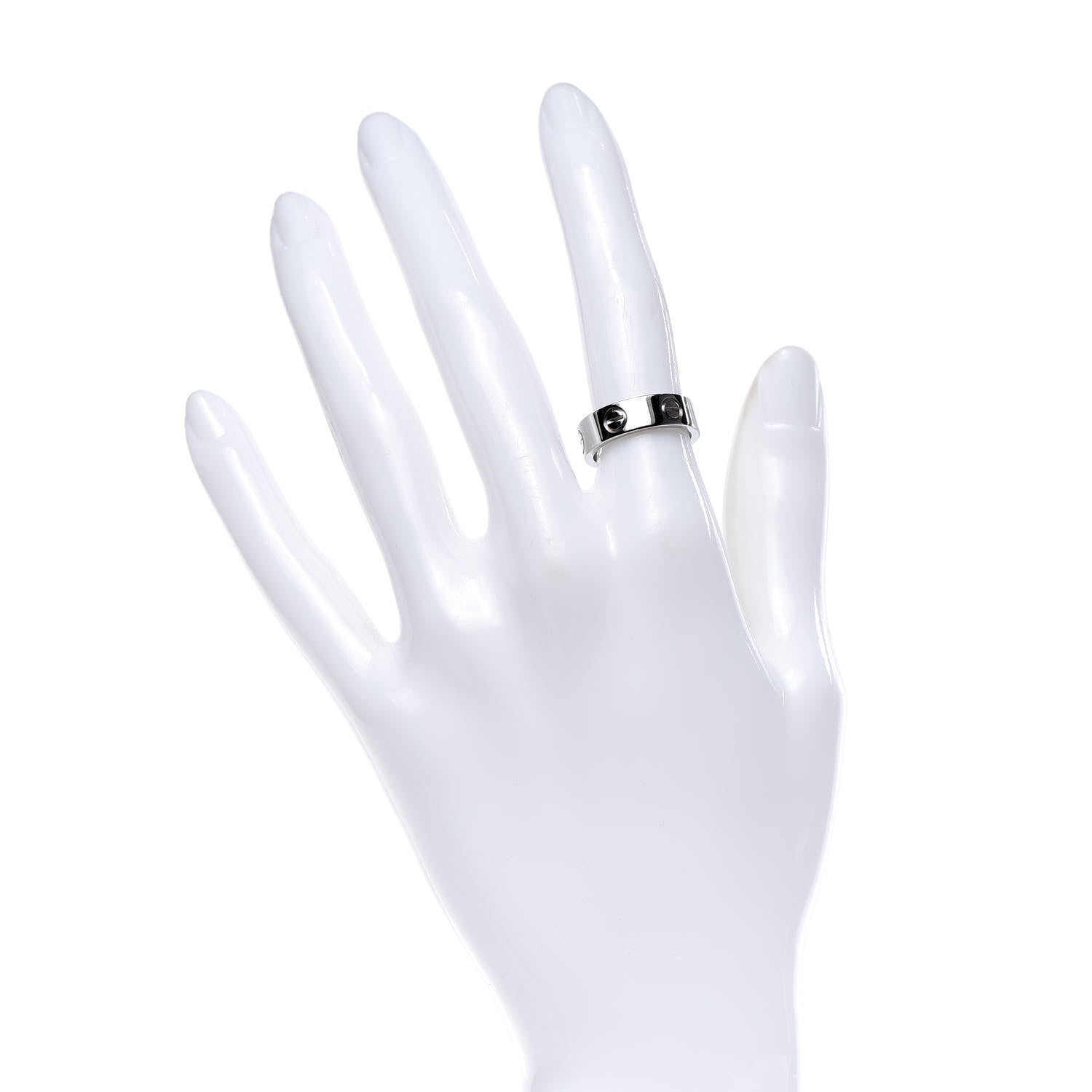 Cartier 18K White Gold 5.5mm LOVE Ring 50 5.25 2 of 4