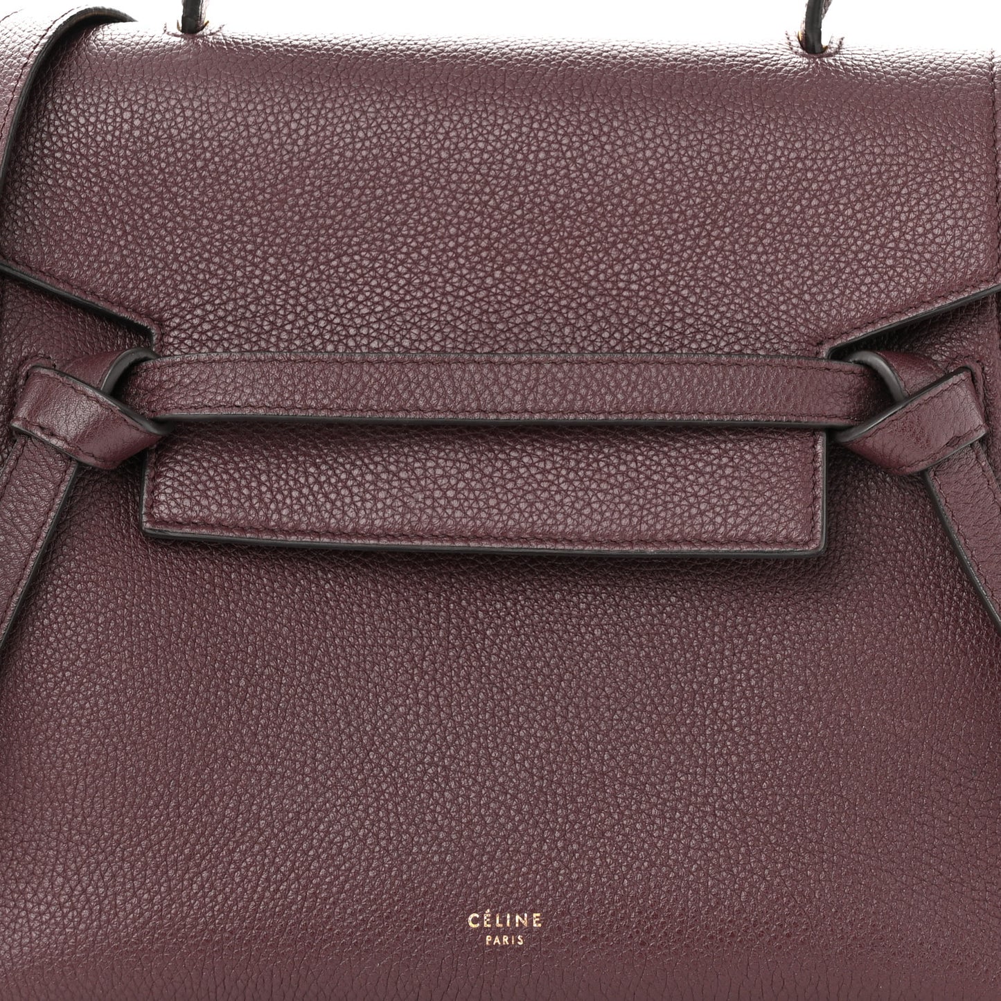 Grained Calfskin Micro Belt Bag Burgundy