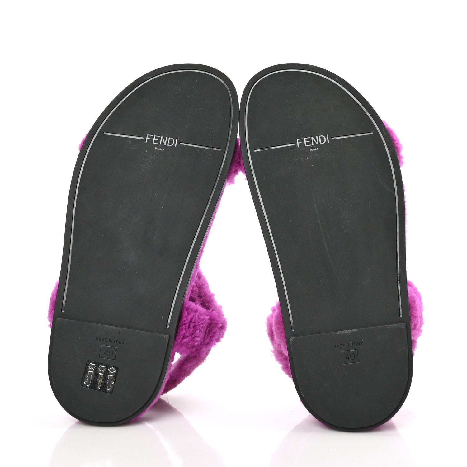 Fendi Shearling FF Fendi Feel Sandals 40 Bouganville 5 of 7