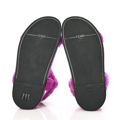 Fendi Shearling FF Fendi Feel Sandals 40 Bouganville 5 of 7
