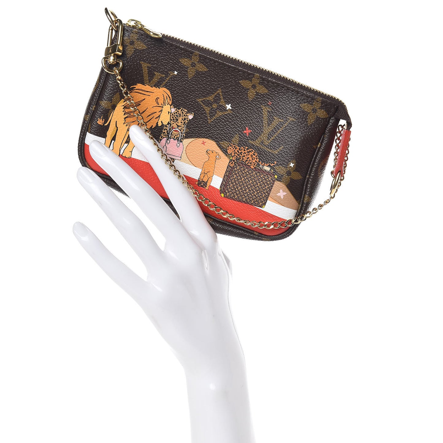 Monogram 2018 Christmas Animation Mini Cats Pochette Accessories