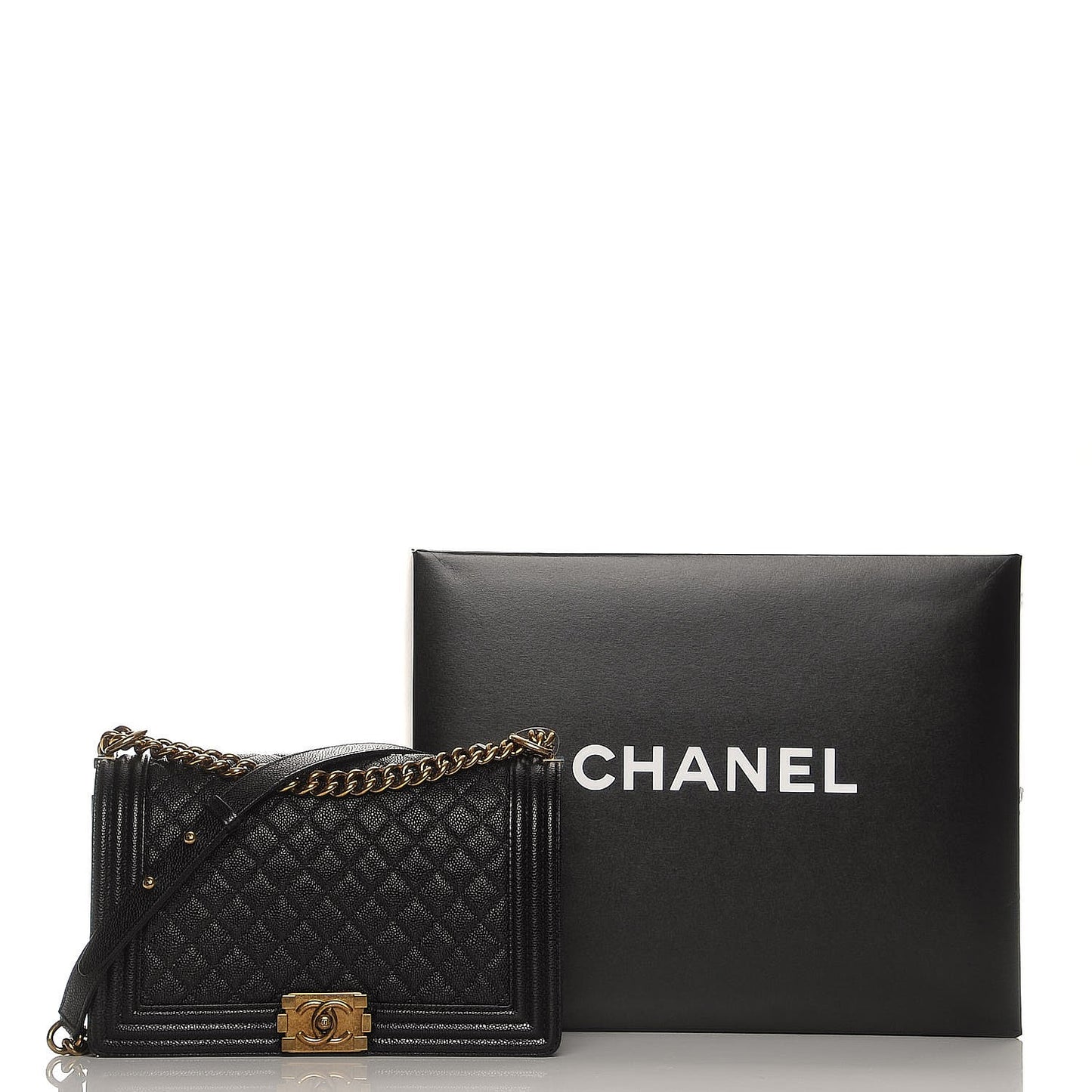 Caviar Quilted New Medium Boy Flap Black