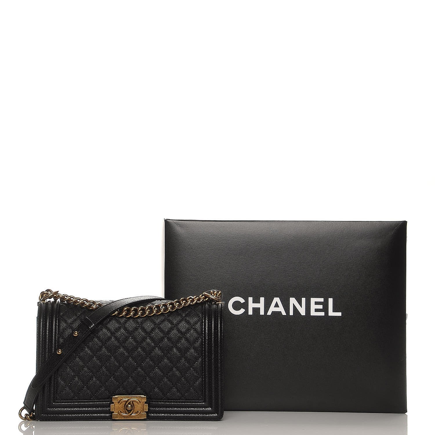 Chanel Caviar Quilted New Medium Boy Flap Black 8 of 8