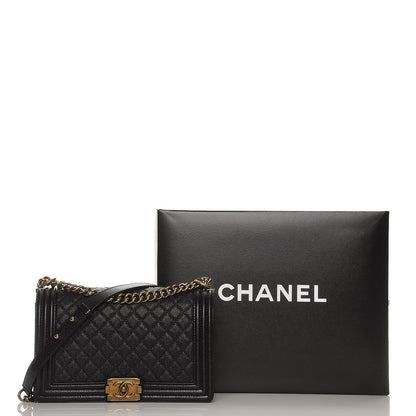 Chanel Caviar Quilted New Medium Boy Flap Black 8 of 8