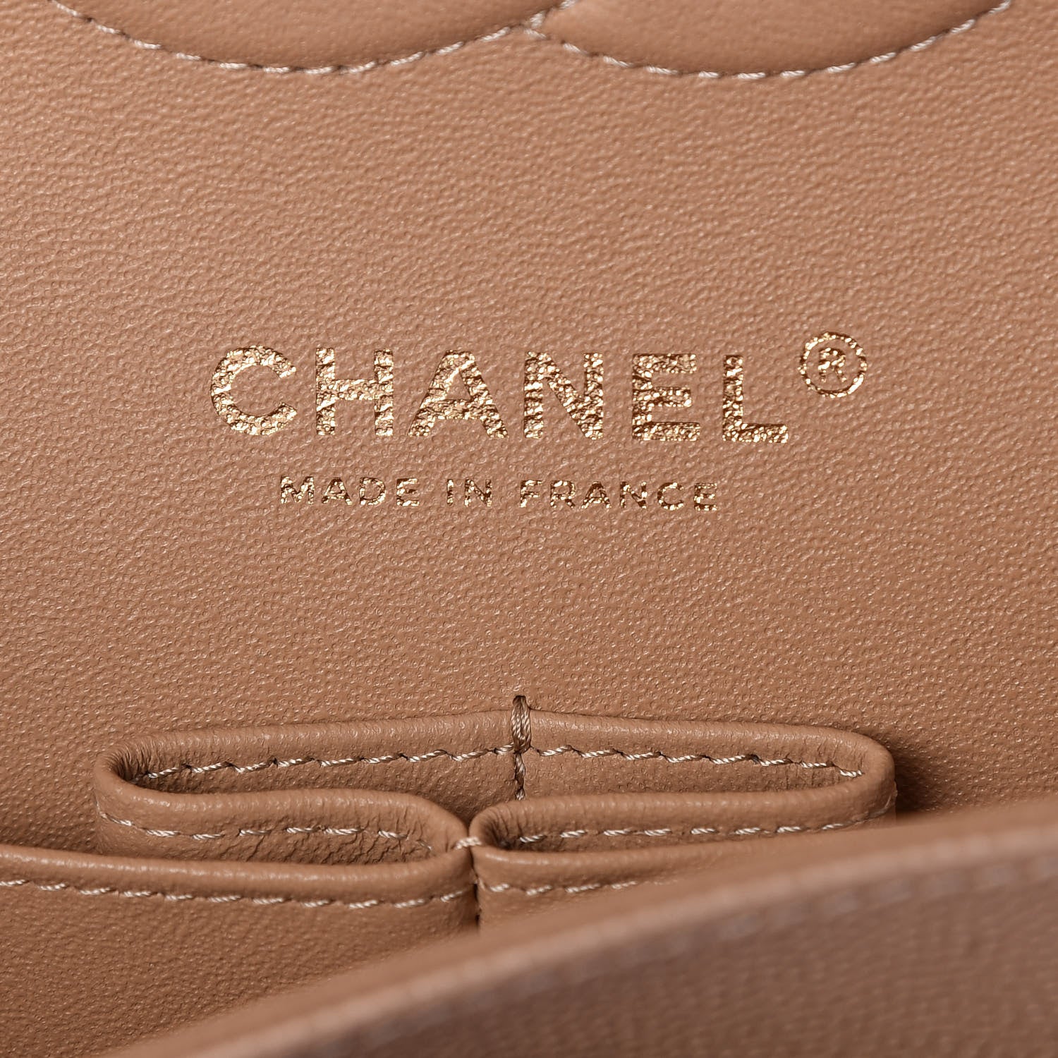 Chanel Caviar Quilted Medium Double Flap Beige 6 of 10