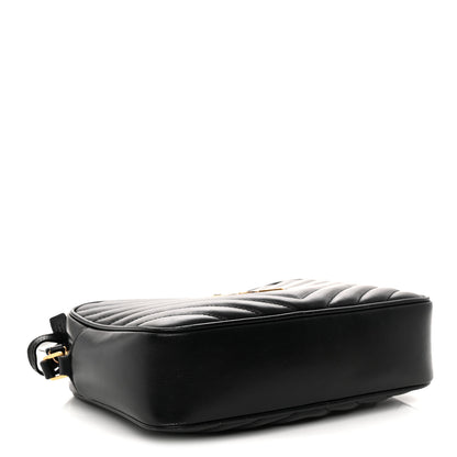 Saint Laurent Calfskin Matelasse Monogram Lou Camera Bag Black 4 of 13
