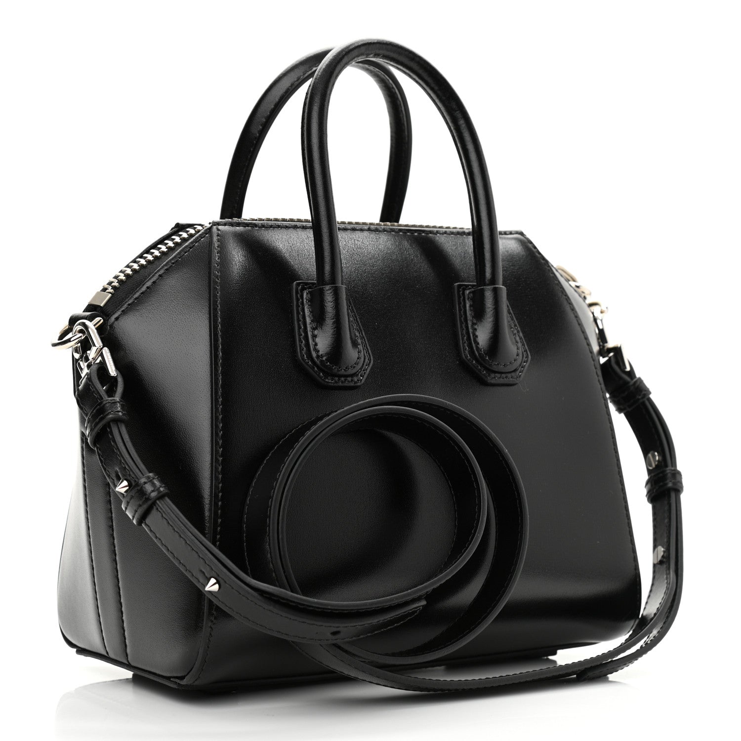 Givenchy Shiny Lord Calfskin Mini Antigona Black 3 of 10