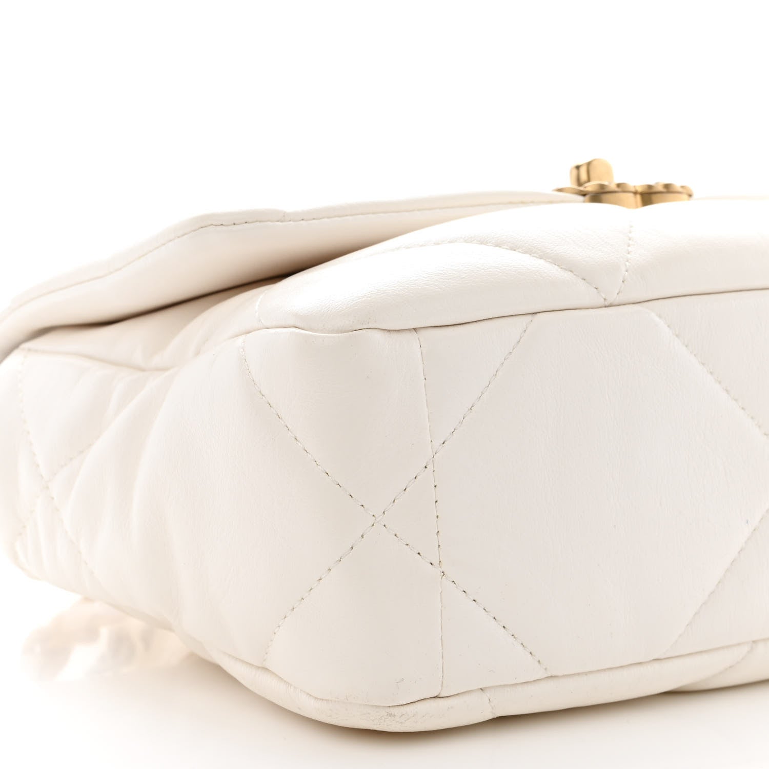 Chanel Lambskin Quilted Medium Chanel 19 Flap White 9 of 10