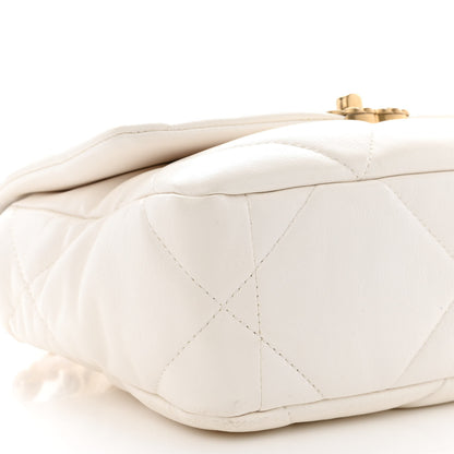Chanel Lambskin Quilted Medium Chanel 19 Flap White 9 of 10