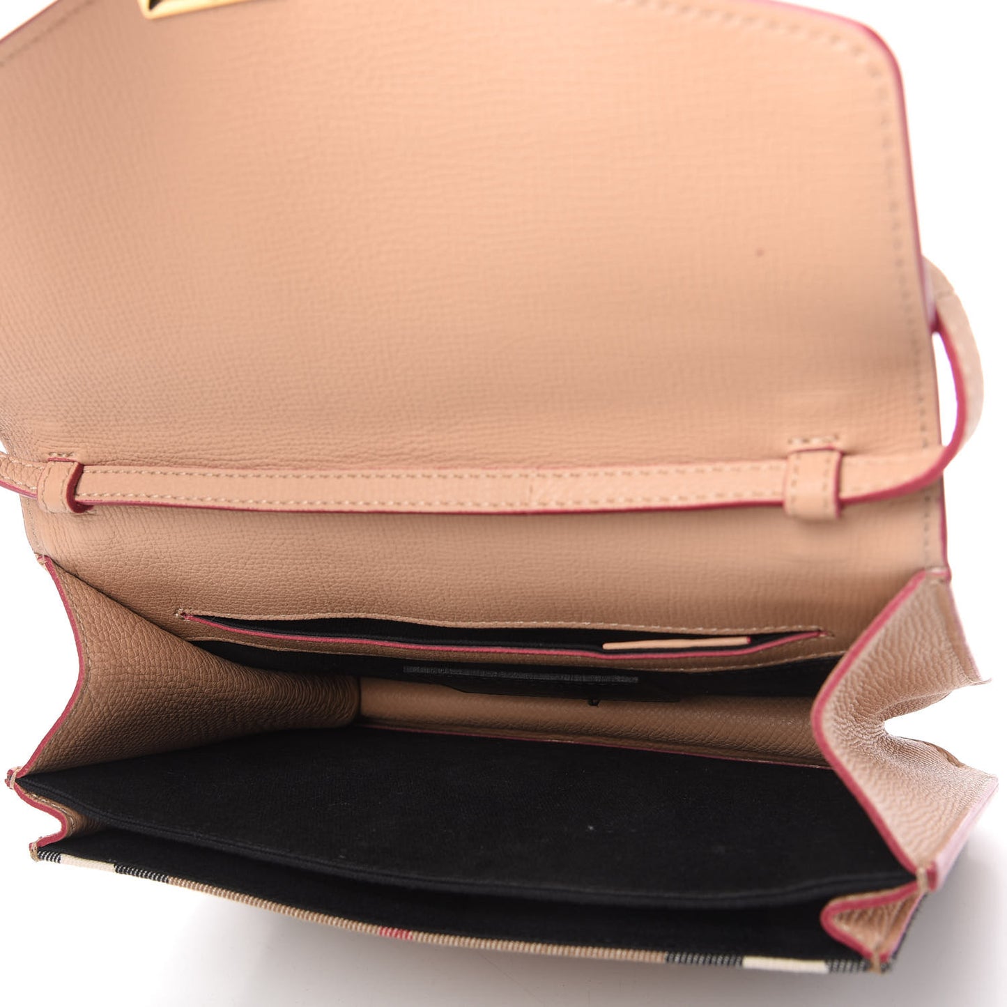 Derby Calfskin House Check Small Macken Crossbody Bag Ash Rose