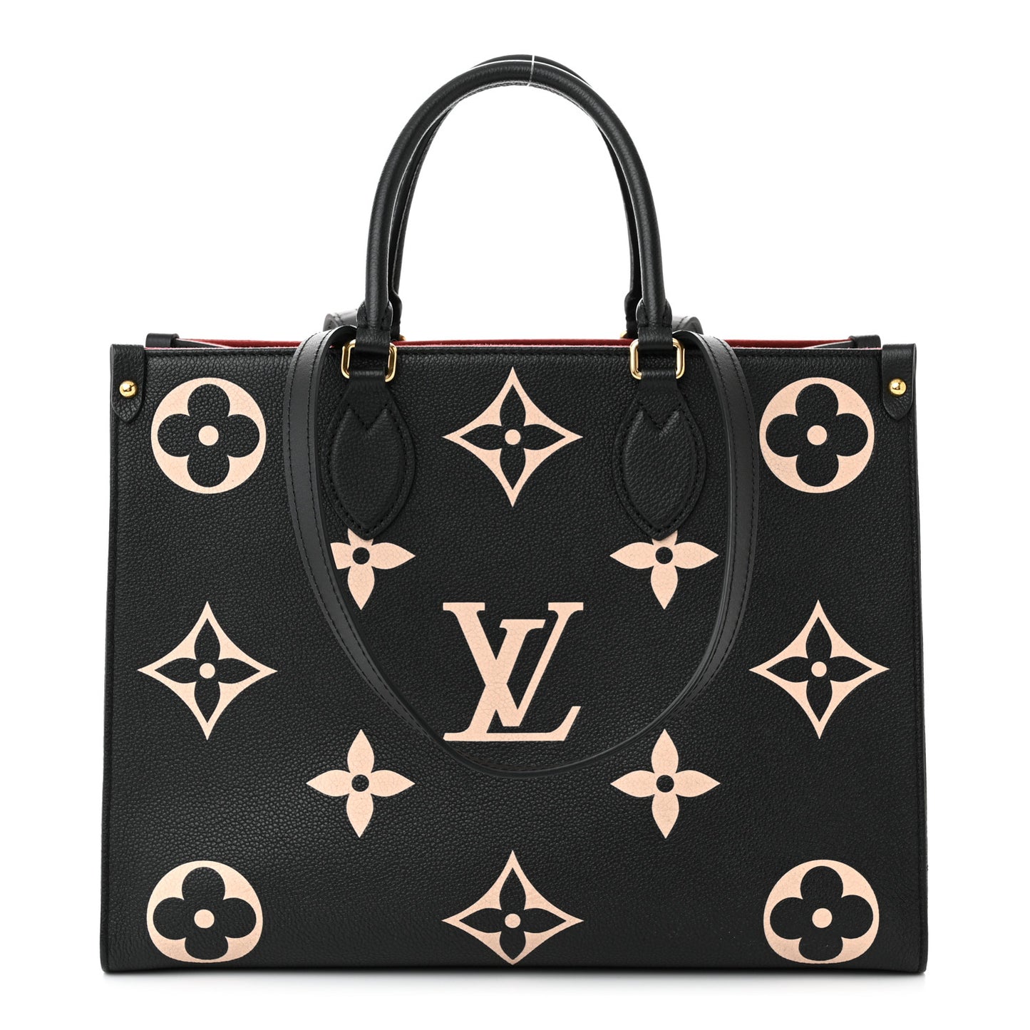 LOUIS VUITTON Empreinte Monogram Giant Onthego MM Black Beige