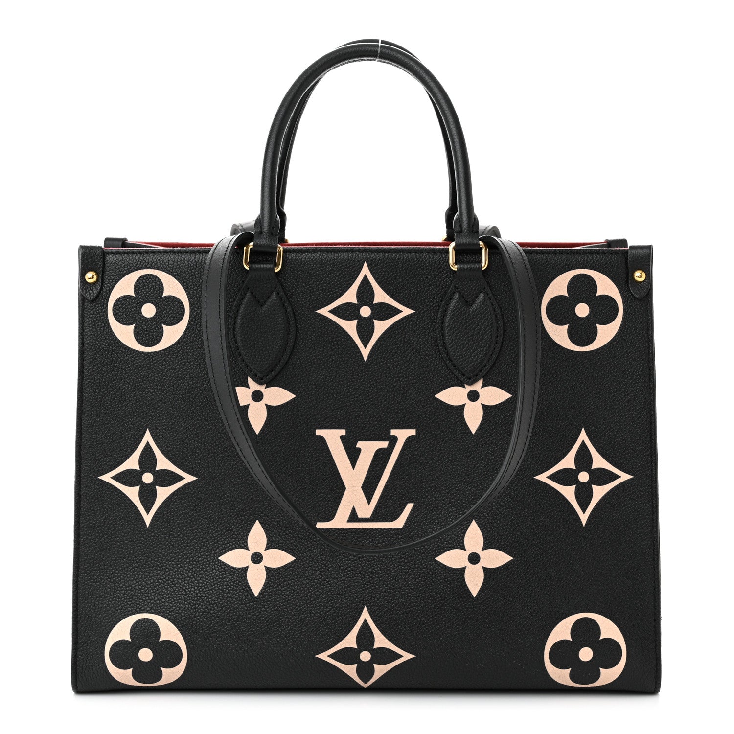 Louis Vuitton LOUIS VUITTON Empreinte Monogram Giant Onthego MM Black Beige 1 of 9