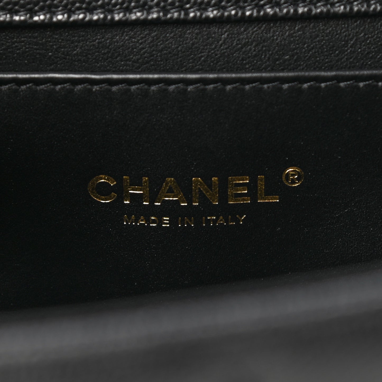 Caviar Quilted Coco First Flap Black