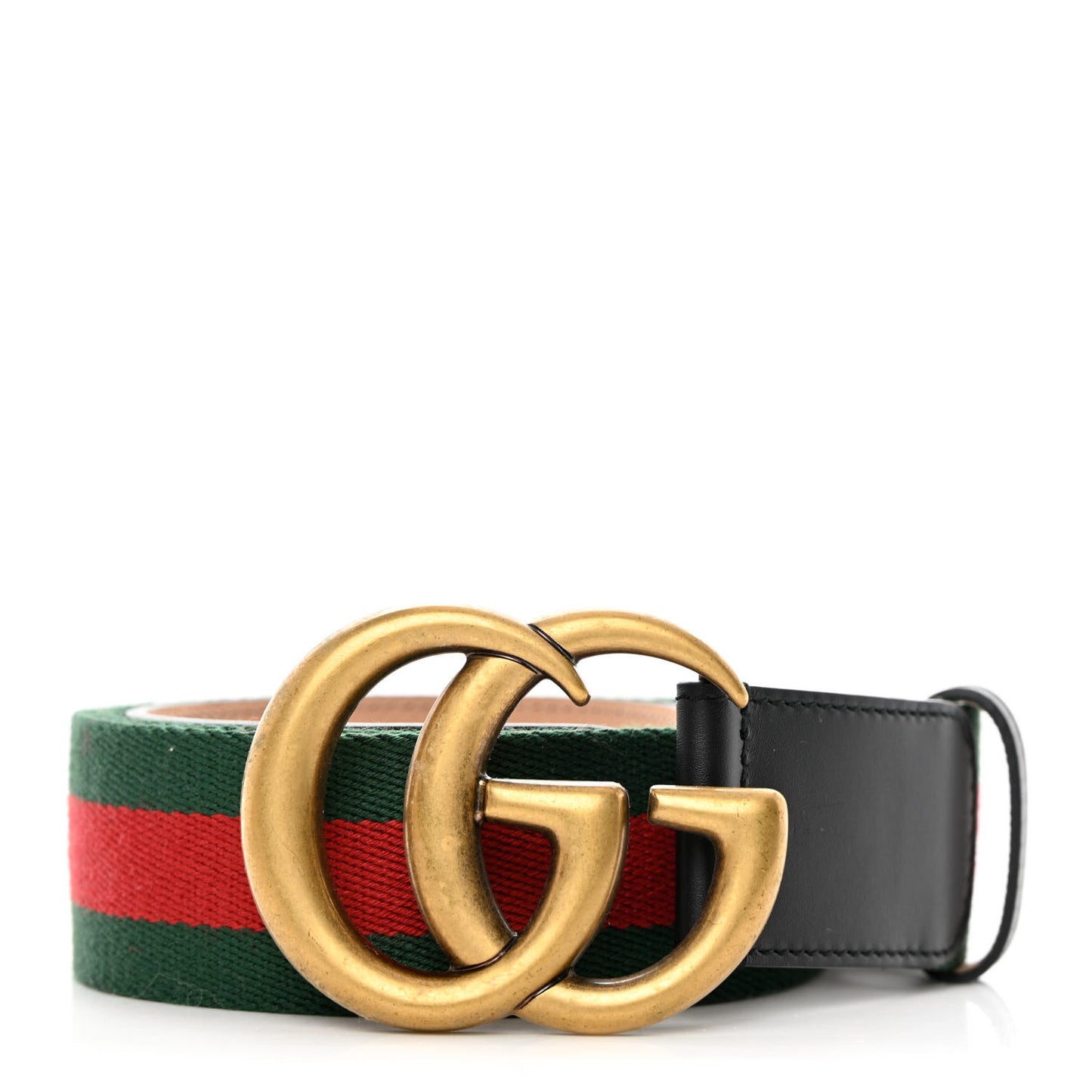 Nylon Calfskin Double G Web 40mm Belt 95 38 Green Red Black