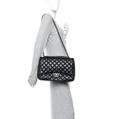 Chanel Lambskin Quilted Maxi Double Flap Black 2 of 10
