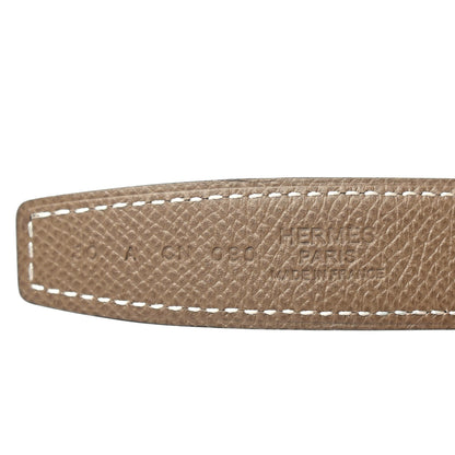 Hermes Swift Epsom 24mm Mini Constance H Belt 80 Black Etoupe 4 of 4