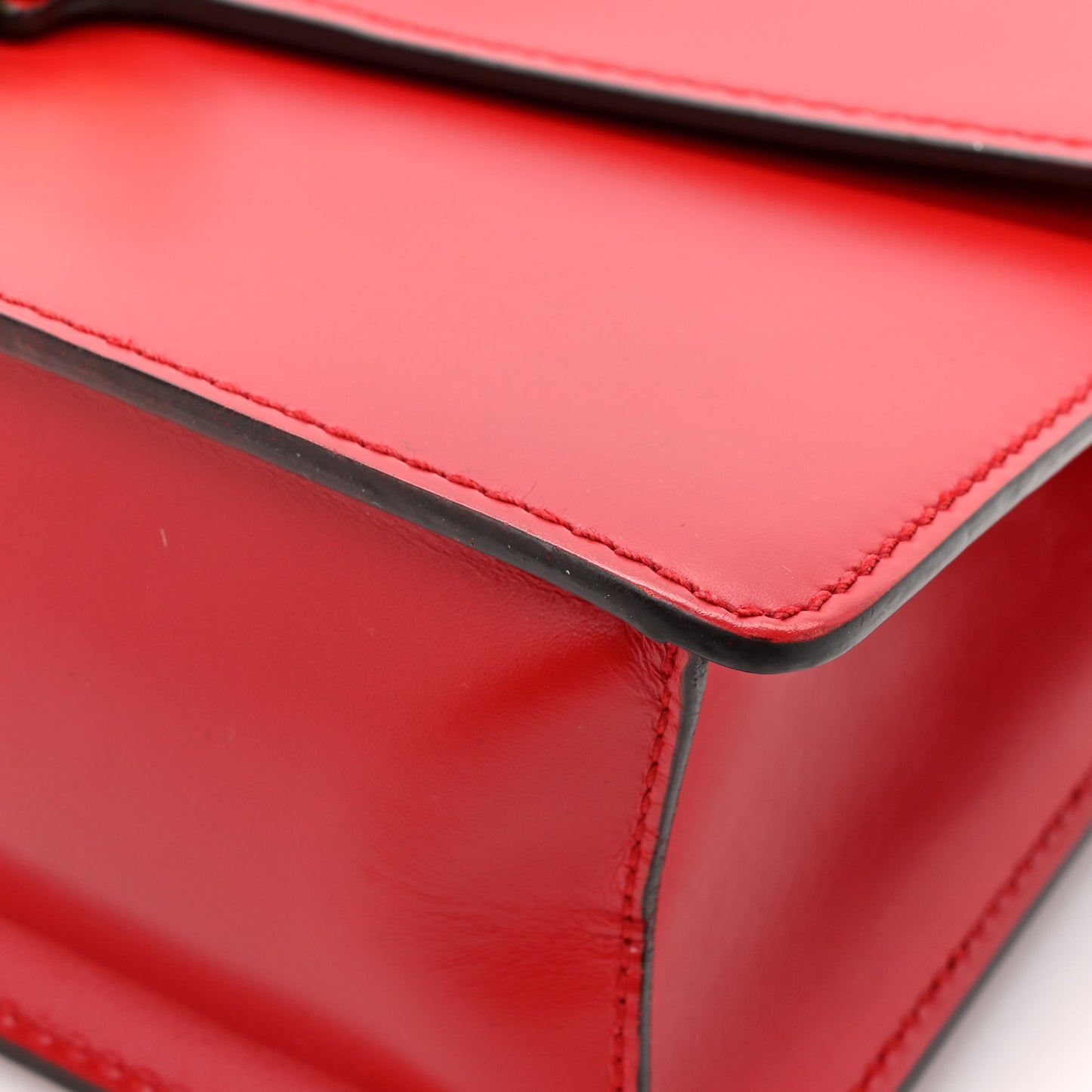 Calfskin Small Sylvie Shoulder Bag Hibiscus Red