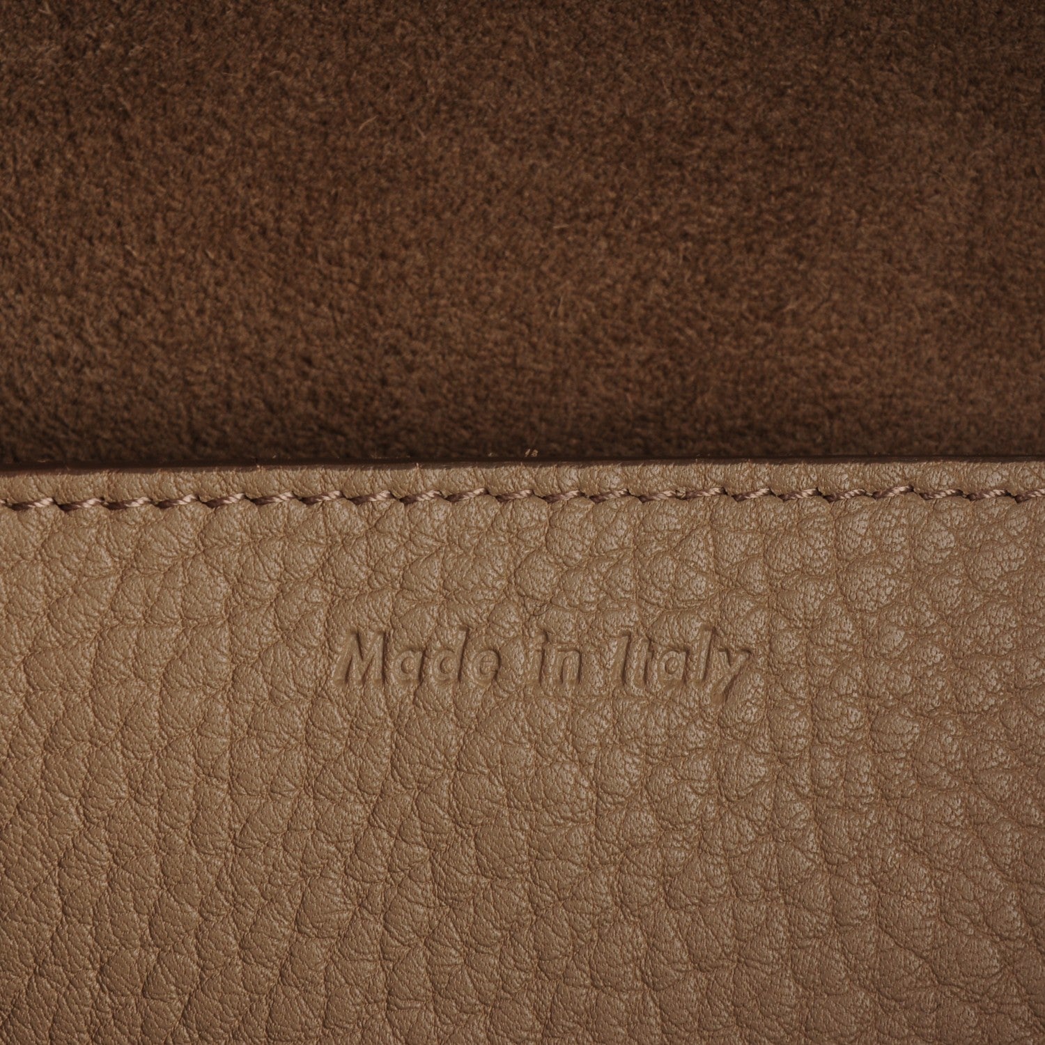 Celine Crisped Calfskin Suede Medium Zipped Hobo Dune 6 of 7