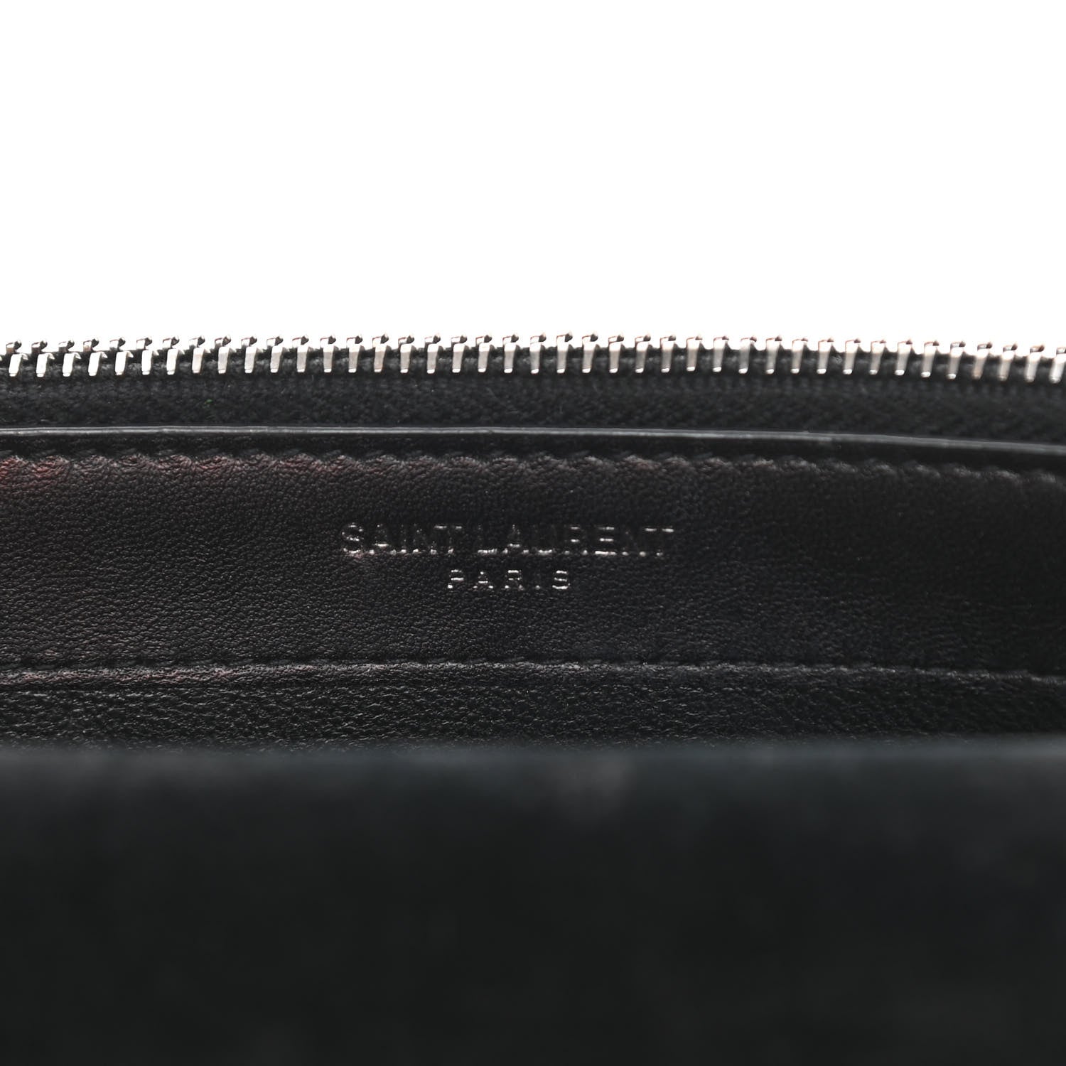 Saint Laurent Metallic Calfskin Classic Monogram Kate Tassel Chain Wallet Gun Metal 6 of 17