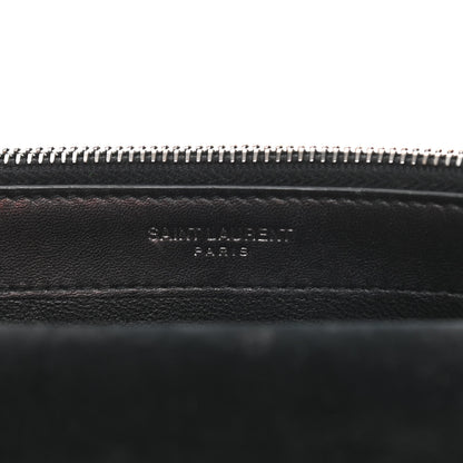 Saint Laurent Metallic Calfskin Classic Monogram Kate Tassel Chain Wallet Gun Metal 6 of 17