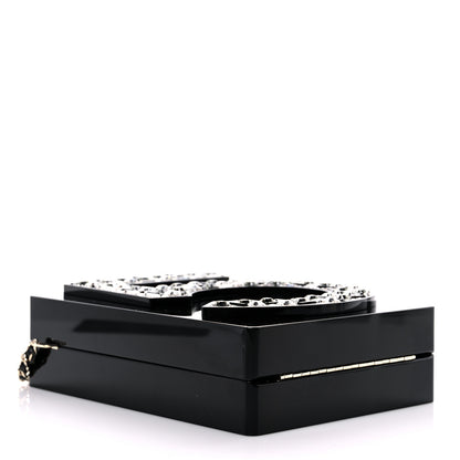 Chanel Plexiglass Strass Mosaic No 5 Minaudière Clutch Black 3 of 13