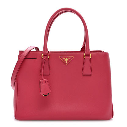 Prada Saffiano Medium Galleria Double Zip Tote Peonia 1 of 8