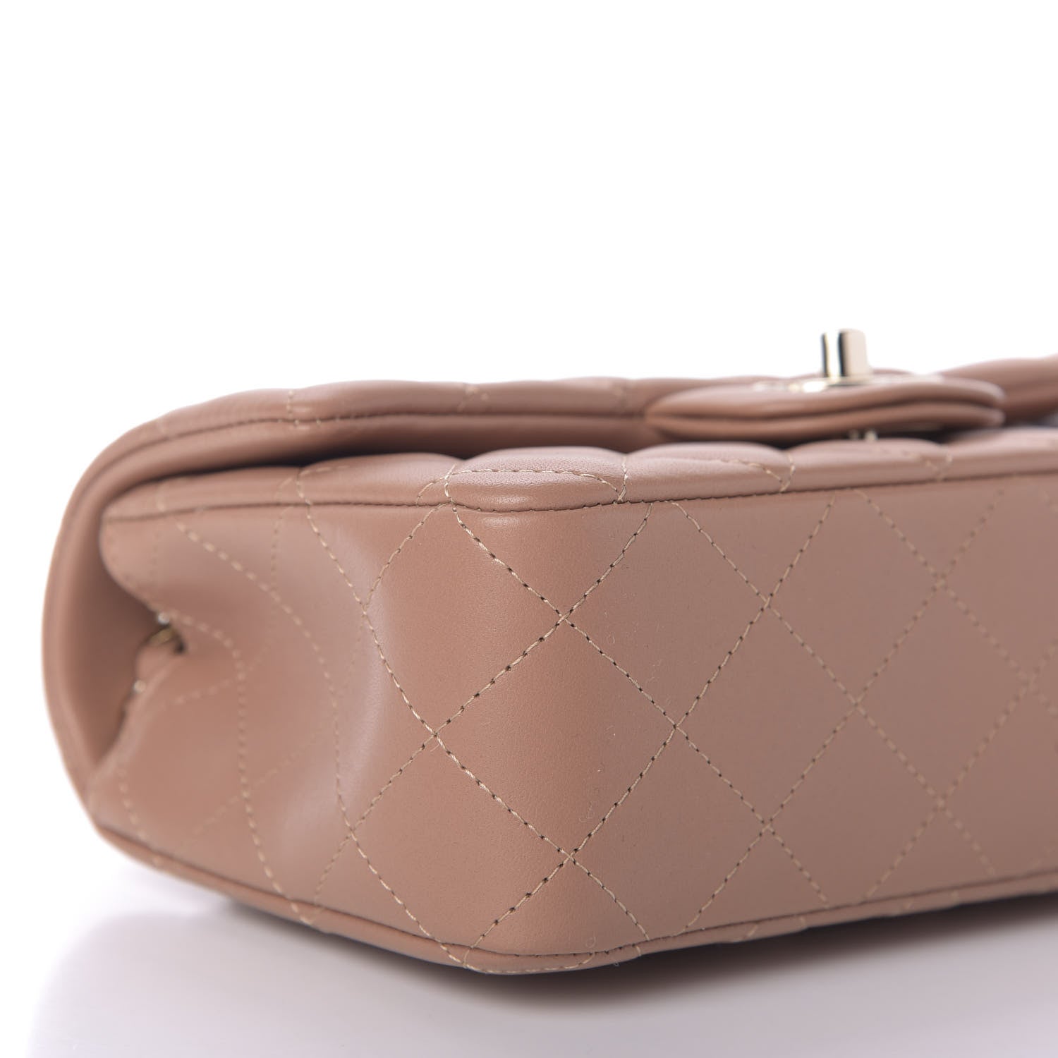 Chanel Lambskin Quilted Mini Rectangular Flap Brown 6 of 9