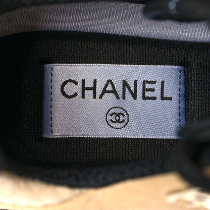 Chanel Mesh Suede Calfskin Quilted Sneakers 39.5 White Ivory 7 of 9