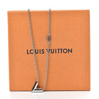 Louis Vuitton Metal Essential V Supple Necklace Silver 5 of 5