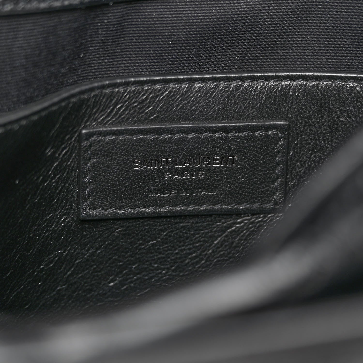 Saint Laurent Crinkled Calfskin Matelasse Monogram Baby Niki Chain Satchel Black 6 of 11