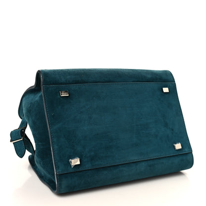 The Row Suede Soft Margaux 10 Bag Teal Green 4 of 11