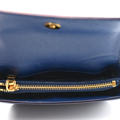Prada Saffiano Box Clutch Bleuette 4 of 5