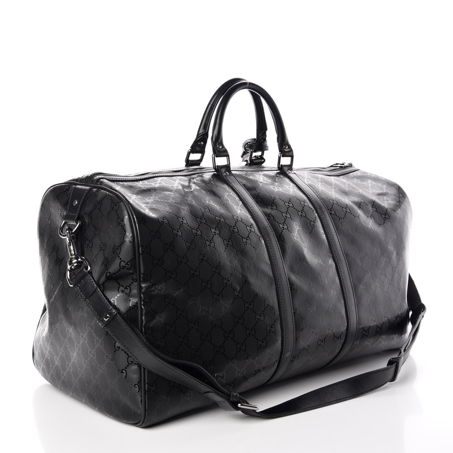 Gucci Imprime Monogram Large Carry On Duffle Black 3 of 9