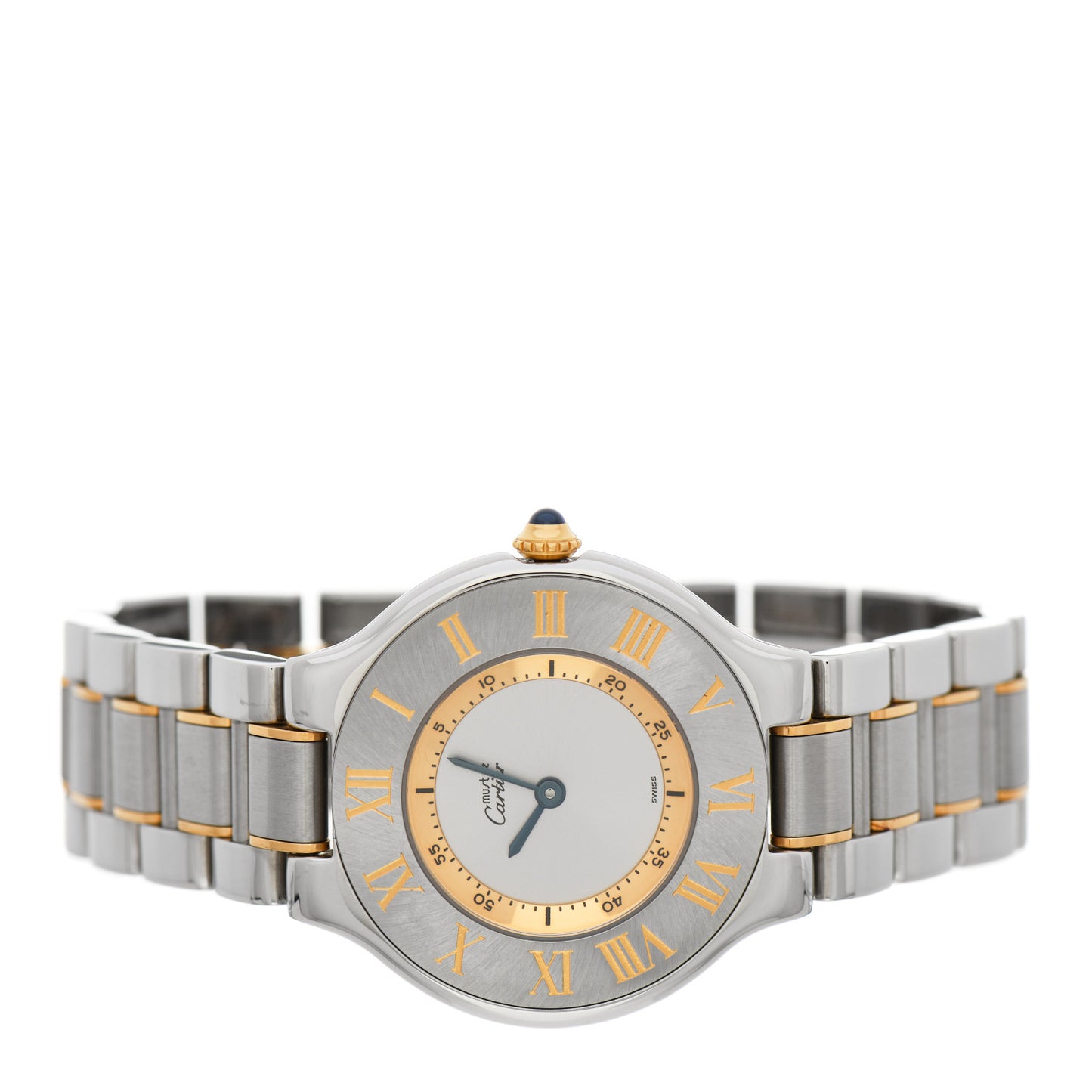 Stainless Steel 18K Yellow Gold 31mm Must De 21 Quartz Watch