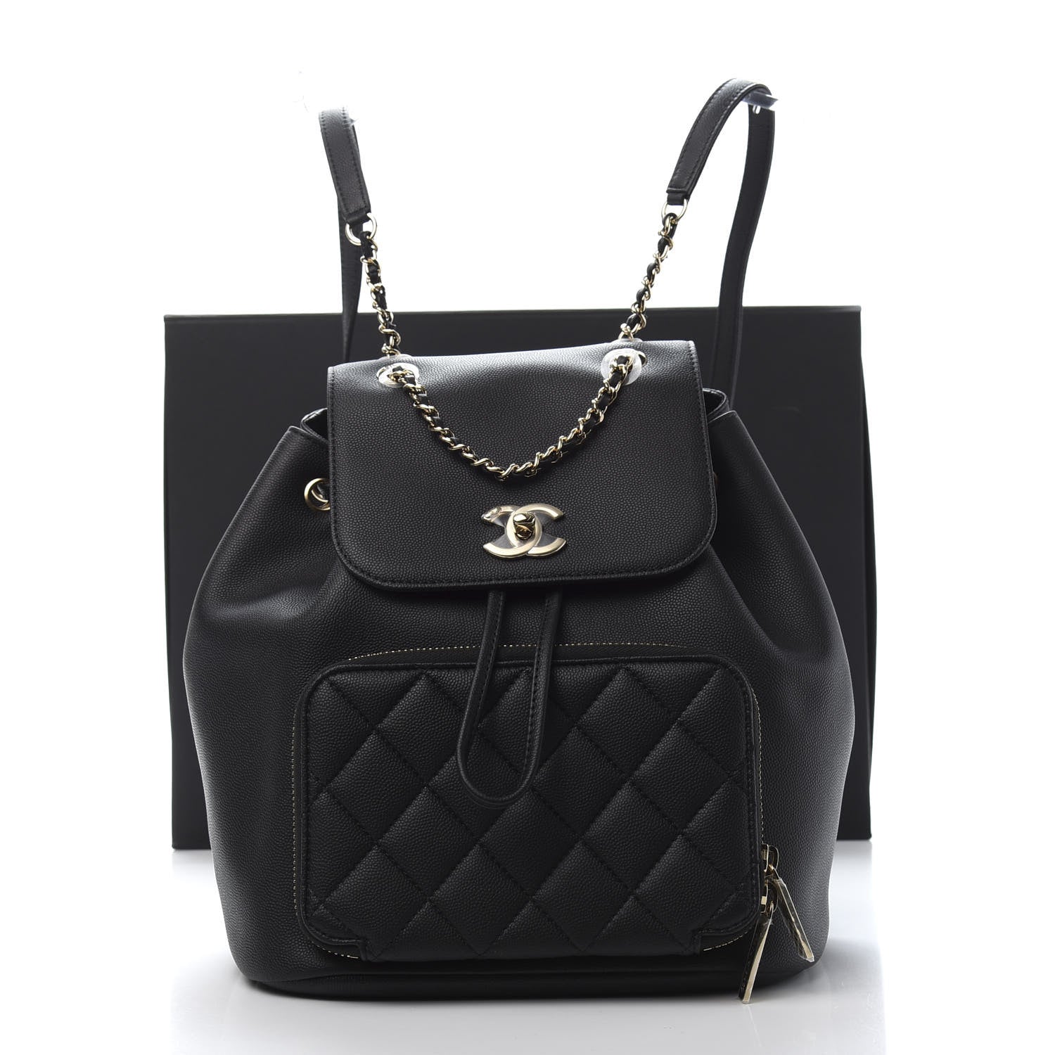 Chanel Caviar Quilted Business Affinity Backpack Black 9 of 10