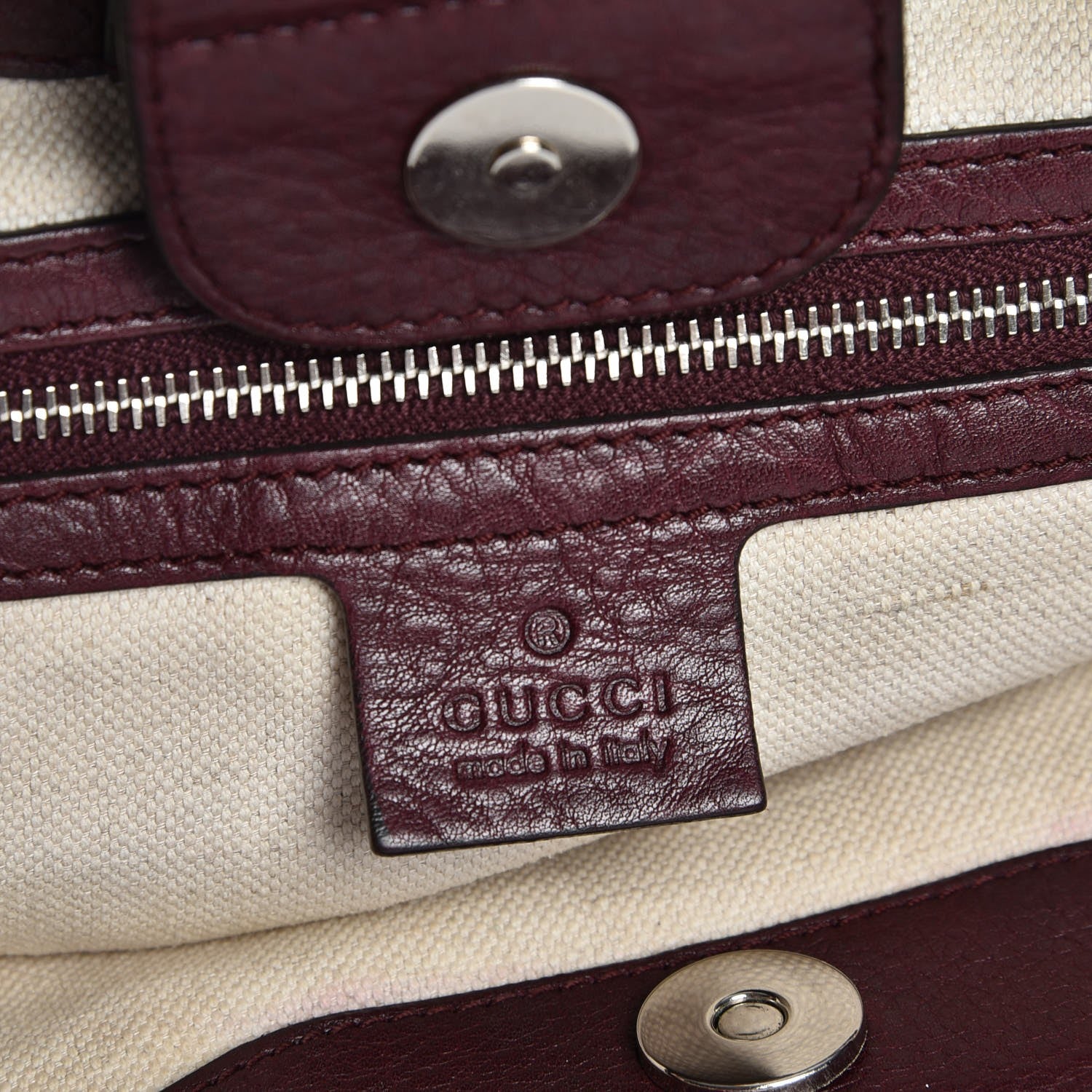 Gucci Monogram New Bamboo Medium Tassel Tote Bordeaux 7 of 12