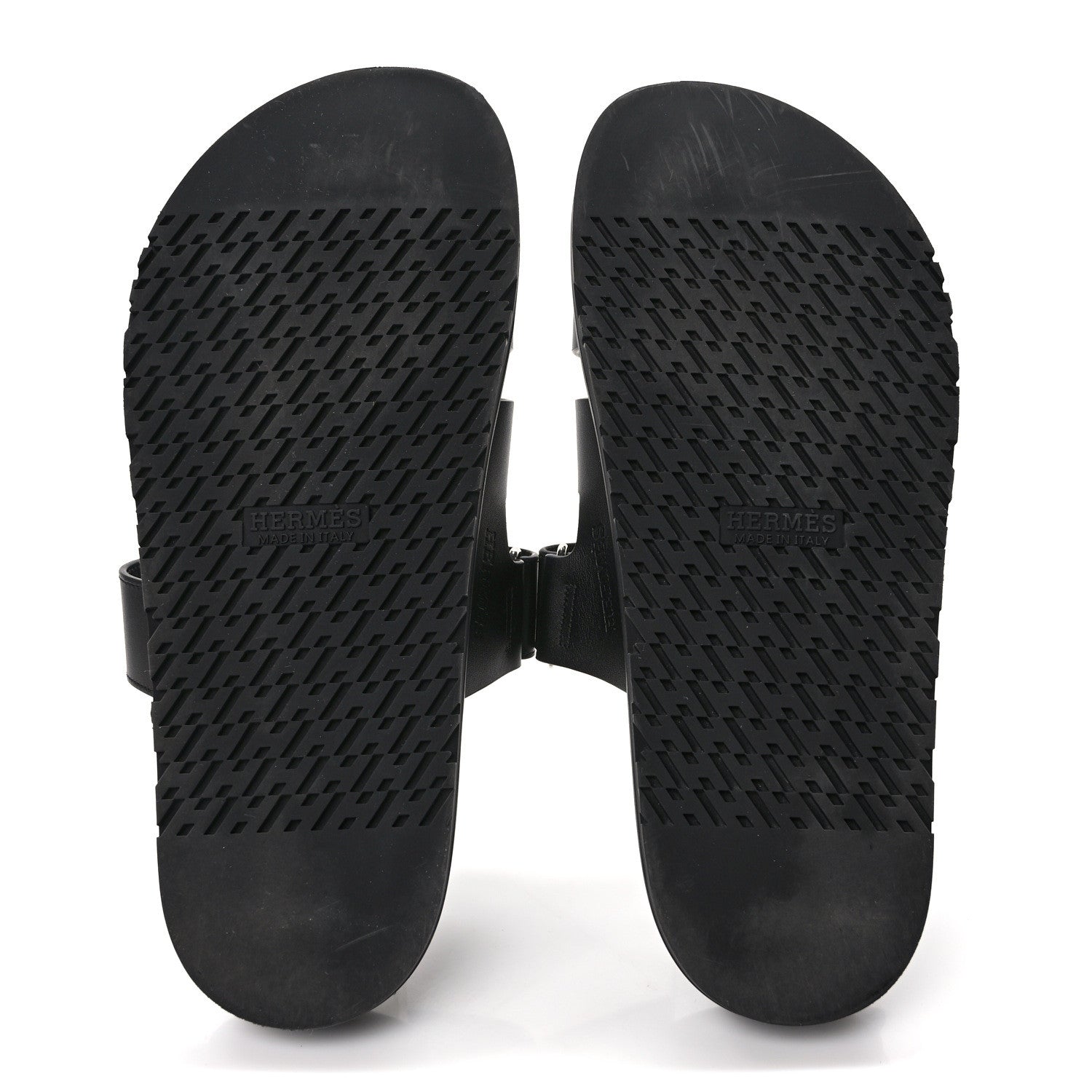 Hermes Calfskin Mens Chypre Sandals 43 Black 5 of 11